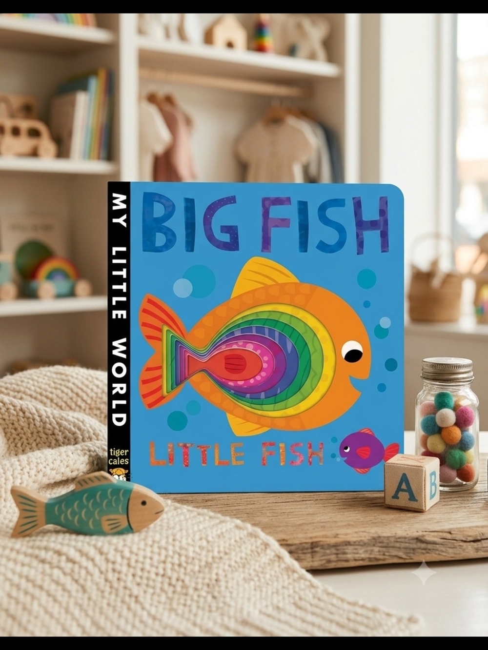 Big Fish Little Fish Board Book - Blue